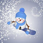 3d雪人