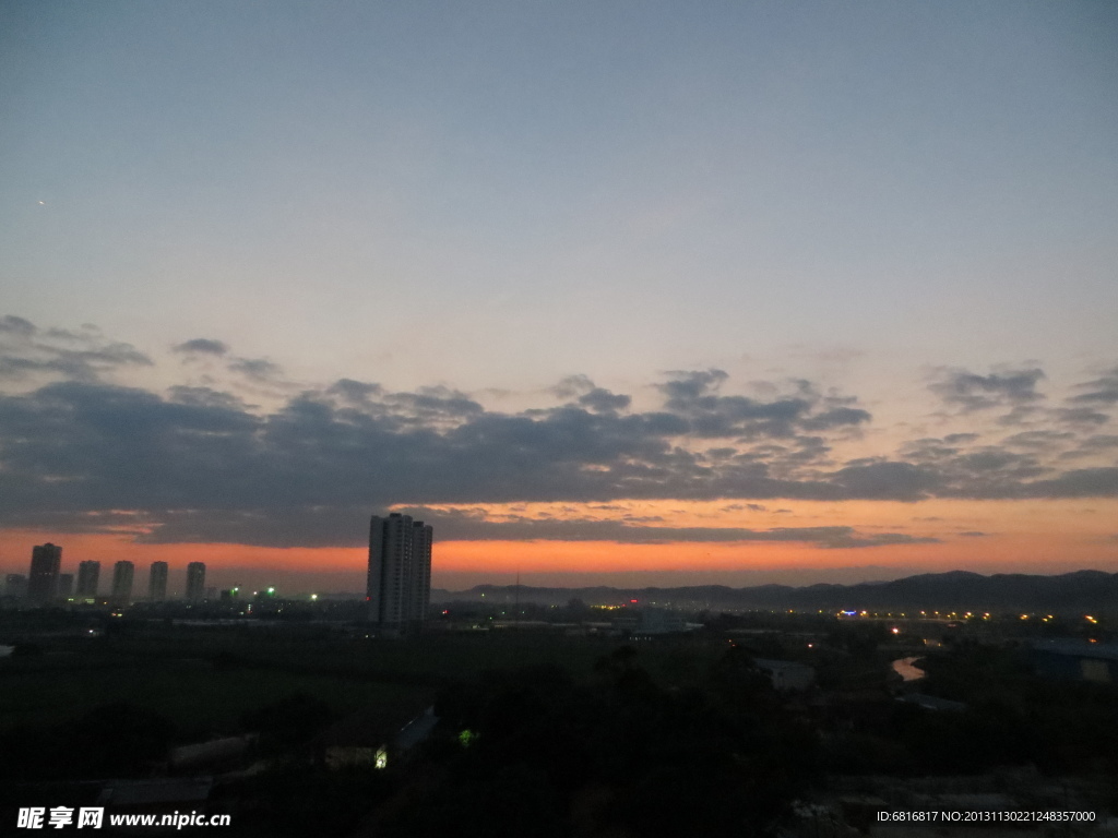 傍晚的城市