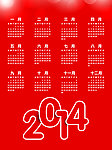 2014新年挂历模板