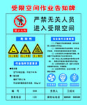 受限空间作业告知牌