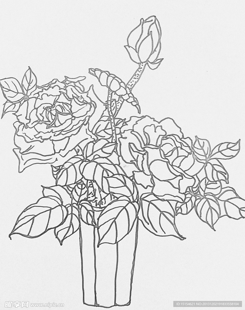 黑白装饰绘画