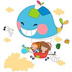 乘坐飞艇的男生女生