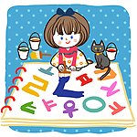 学习写字的女孩