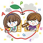 表述苹果英文的孩子