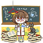 做化学实验的女生