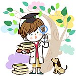 观察学习的博士男生