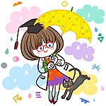 打雨伞的博士女孩