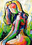 油画 金发裸女