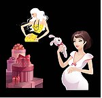 孕妇 矢量美女