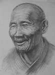 老人头像素描写生