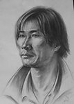 男青年头像素描
