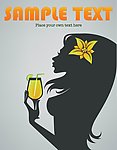 喝饮料女孩