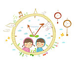 钟表里的男孩女孩