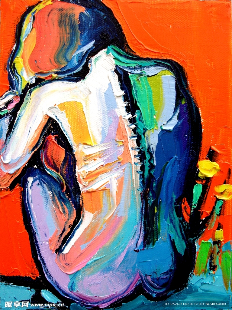 油画 女人
