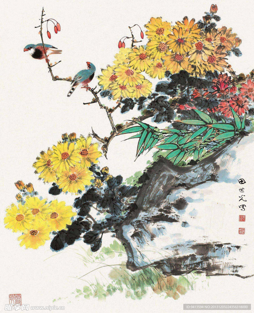 彩菊云雀