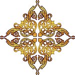 四边花纹