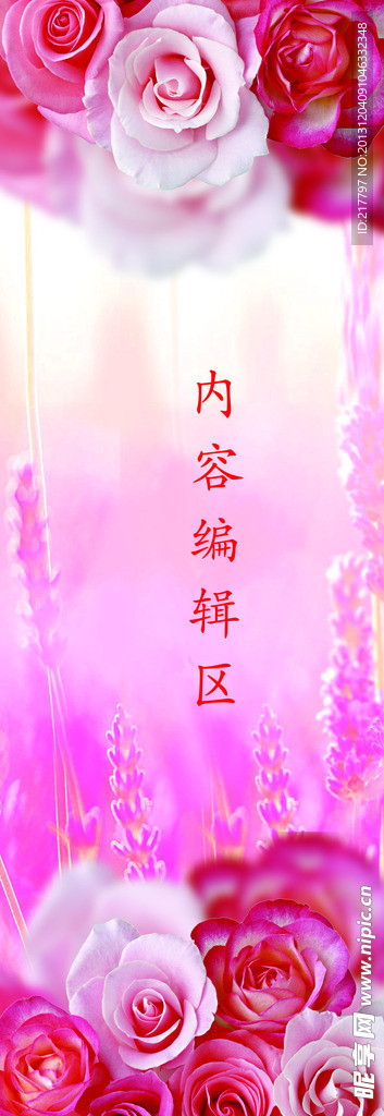 玫瑰花 展架