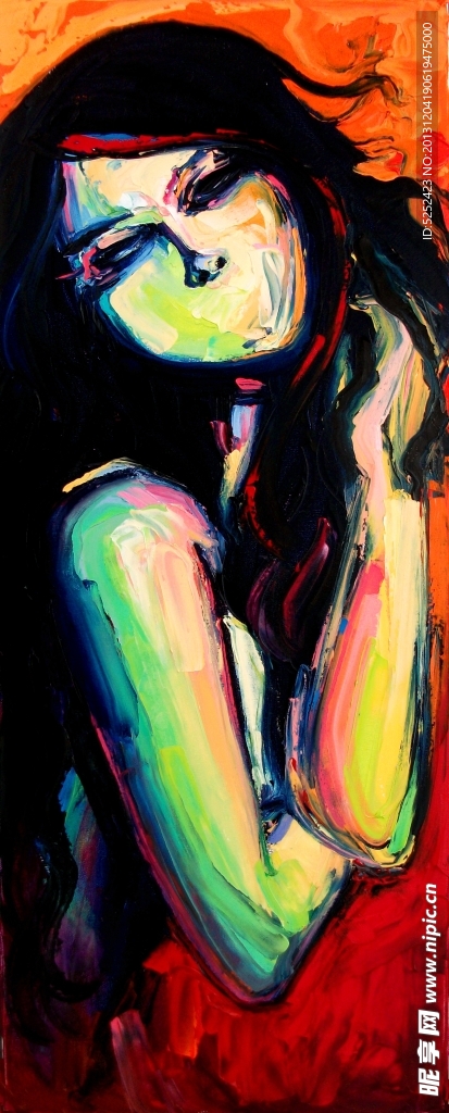 油画 女人