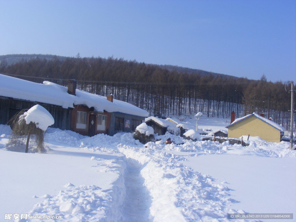 风雪建筑摄影图片