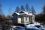 冬天的木屋村建筑