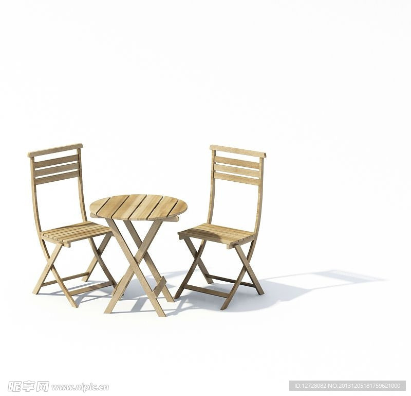 木质桌椅 板凳模型