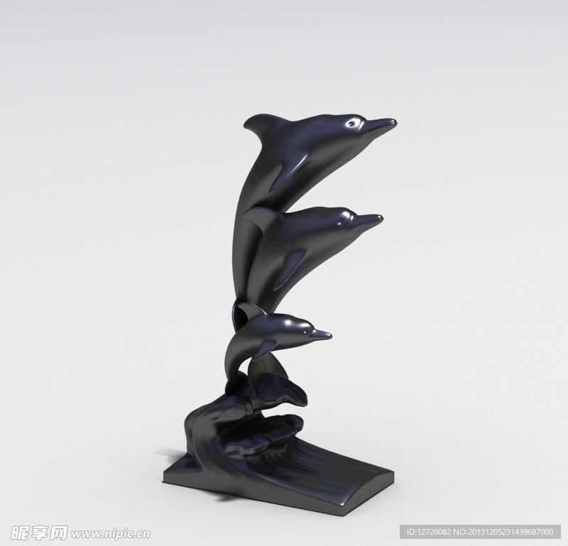 海豚 雕塑模型