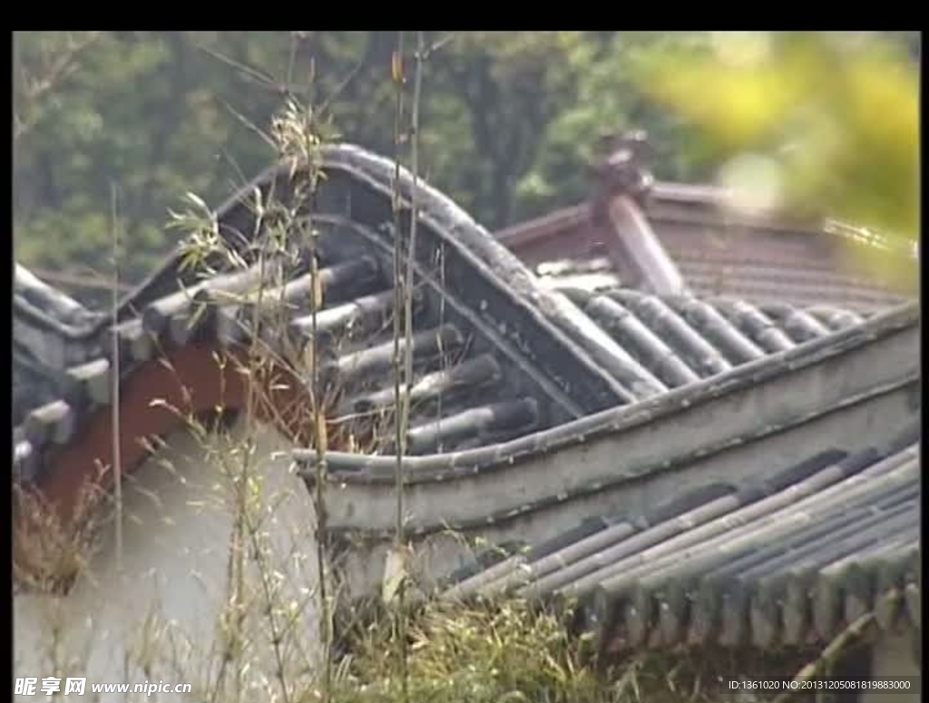 古建筑屋顶视频素材