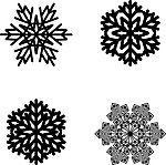 圣诞雪花矢量图