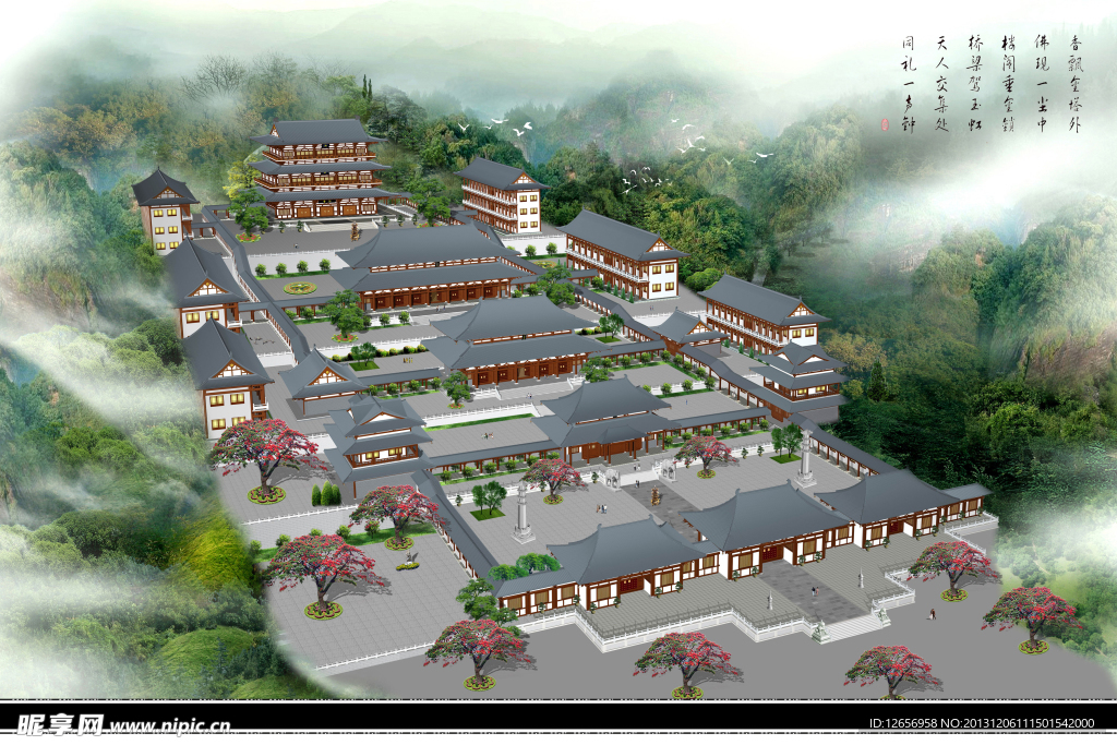 古建效果图设计素材