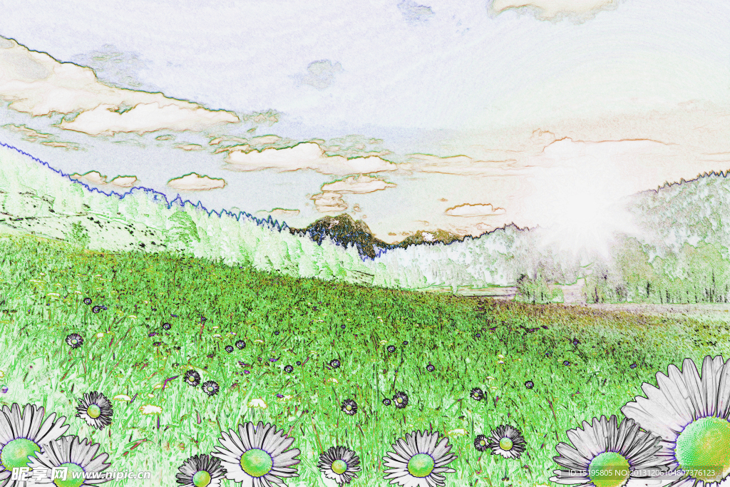 素描风景