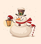 卡通雪人