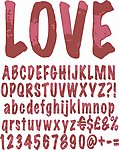 水墨love字母符号