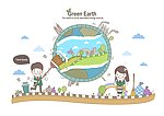 清洁环境保护地球的人