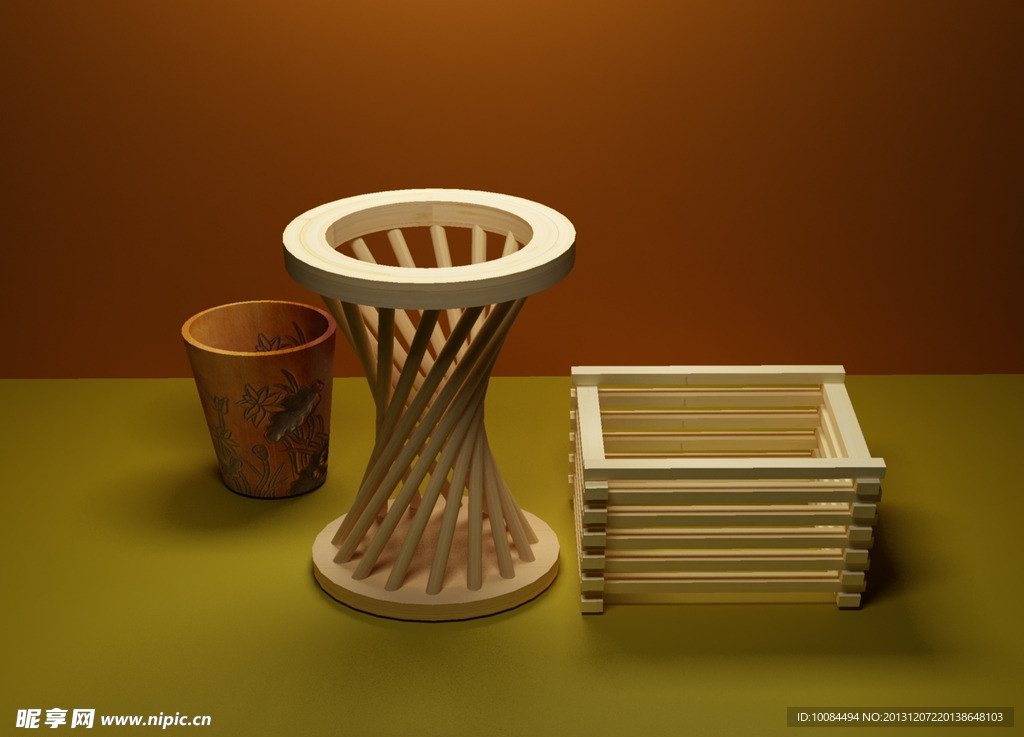 3D max笔筒