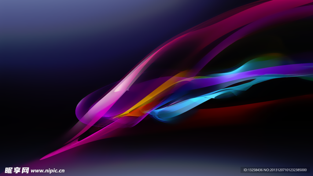 彩色轻柔光线背景