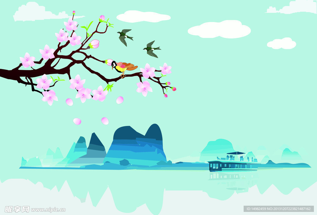 桃花开了主题