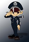 手绘警察