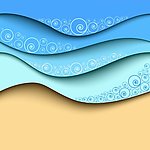 沙滩海浪花纹