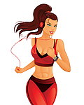 听音乐跳舞的美女