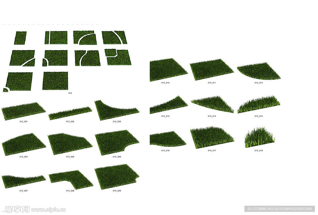 草地 草模型