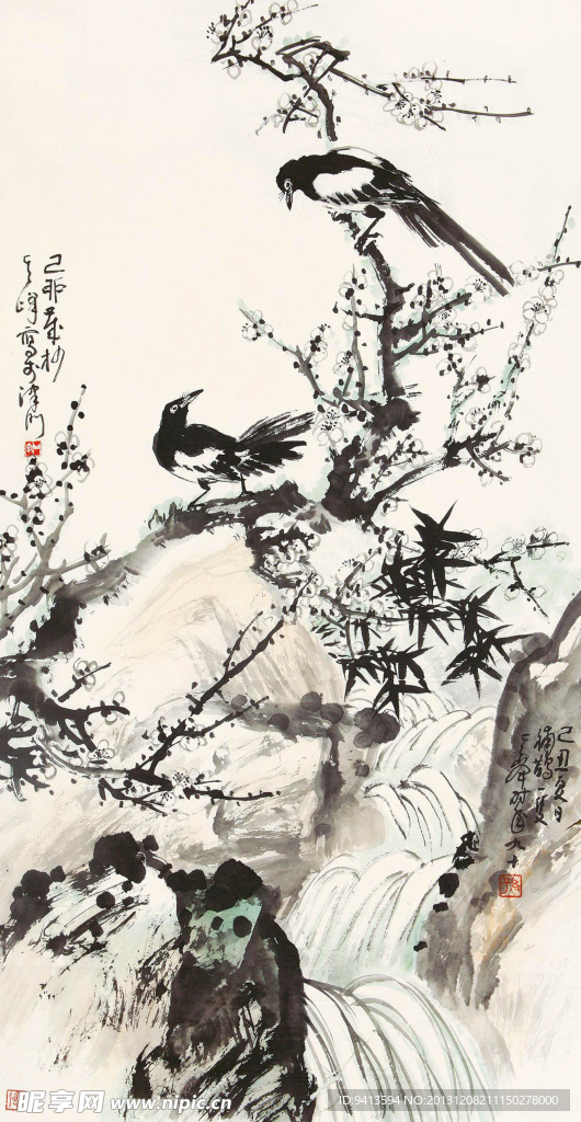 喜鹊白梅
