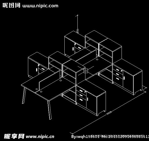 办公桌 钢木结合