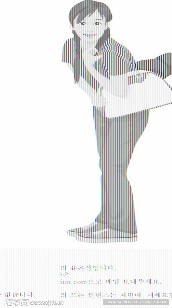 矢量人物画板女人