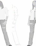 矢量人物 女潮人