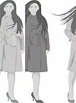 矢量人物 女潮人短裙