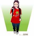 矢量人物 女