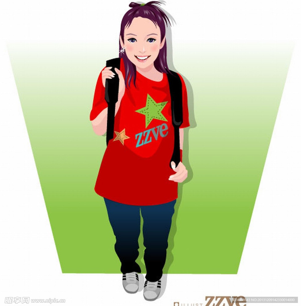矢量人物 女