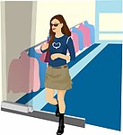 矢量人物女裙子