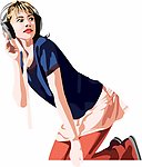 韩国时尚矢量素材女人