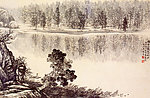 湖水国画